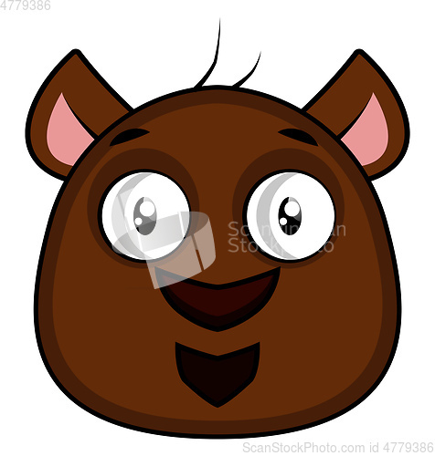 Image of Cute cartoon brow bear vector illustartion on white background