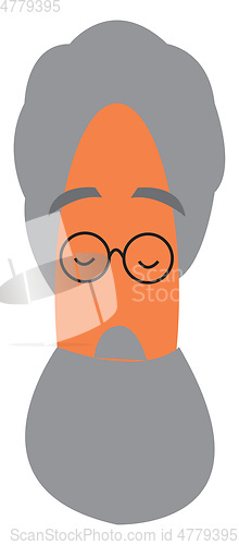 Image of An old man with beard vector or color illustration