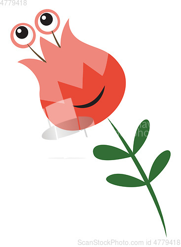 Image of Bunch of red lilies vector or color illustration
