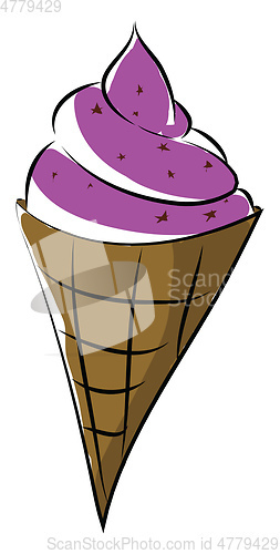 Image of A pink flavored ice cream loved by everyone vector color drawing