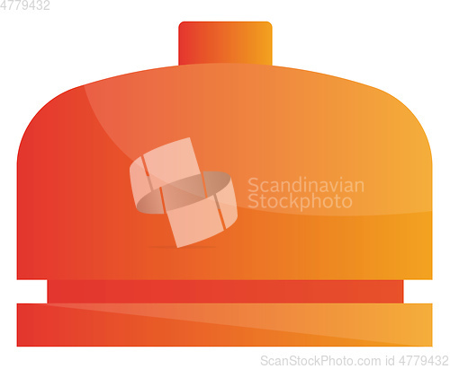 Image of Orange bell simple vector illustration on a white background