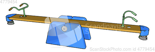 Image of A seesaw toy vector or color illustration