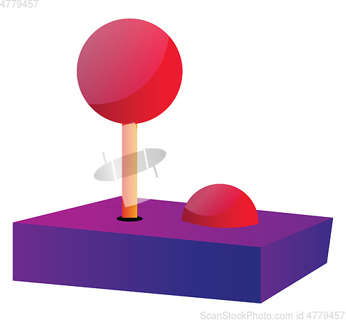 Image of Multicolor joystick simple vector illustration on a white backgr