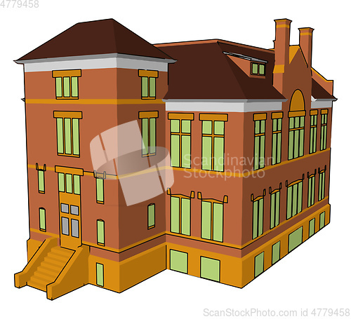 Image of Home in apartment vector or color illustration