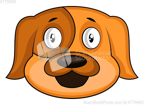 Image of Simple cartoon dog vector illustration on white background