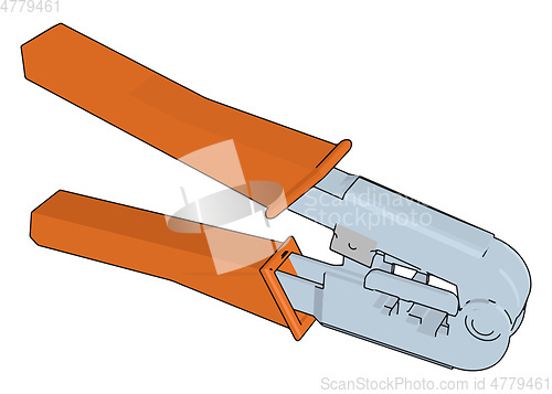 Image of Pliers hand tools vector or color illustration