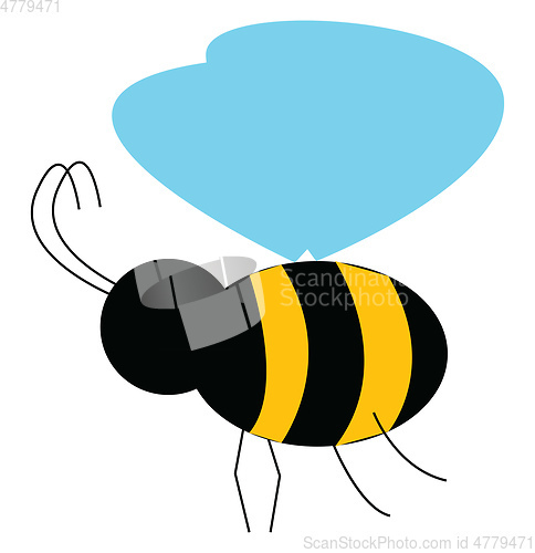 Image of A big wild bee vector or color illustration