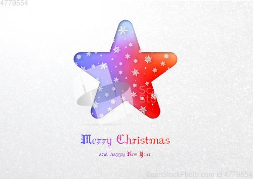 Image of Merry Christmas star card