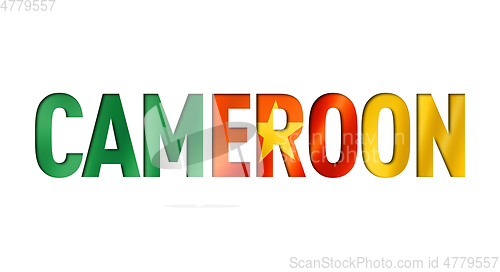 Image of cameroonian flag text font