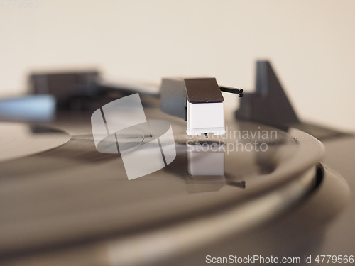 Image of Vinyl record spinning