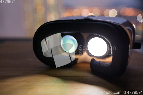 Image of Virtual reality playing music video inside
