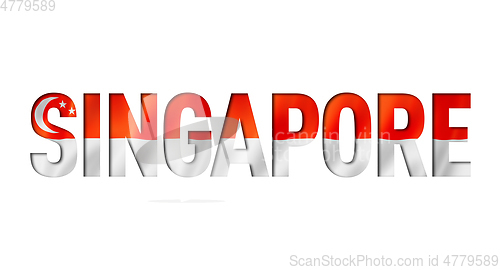 Image of singapore flag text font