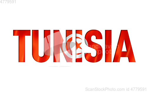 Image of tunisian flag text font