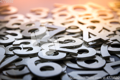 Image of Mathematics abstract background made with solid numbers