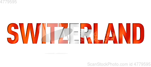 Image of switzerland flag text font