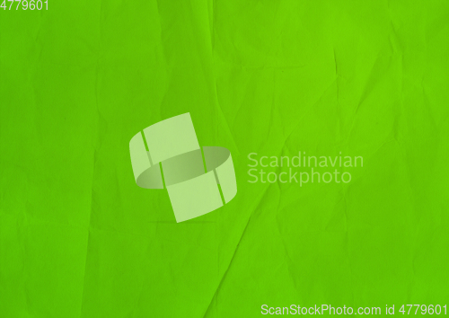 Image of green crumpled paper texture background