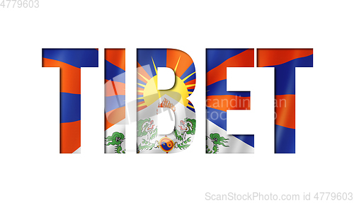 Image of tibetan flag text font