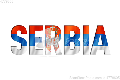 Image of serbian flag text font