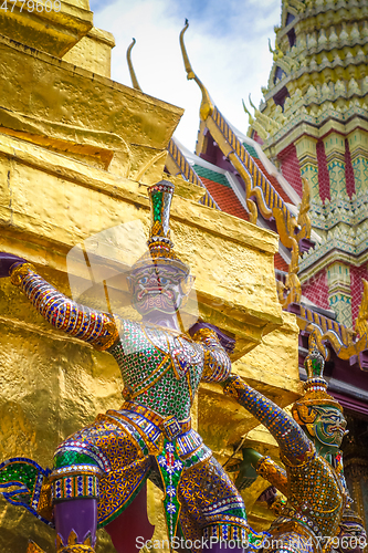 Image of Yaksha statue, Grand Palace, Bangkok, Thailand