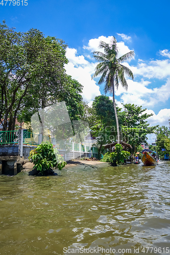 Image of Traditional houses on Khlong, Bangkok, Thailand