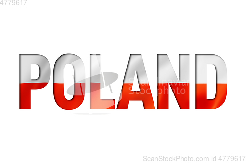 Image of poland flag text font