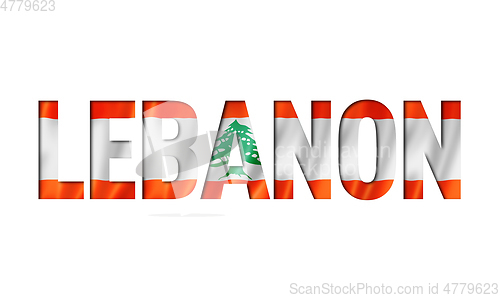 Image of lebanon flag text font