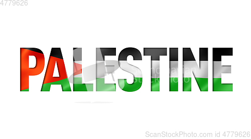 Image of palestine flag text font