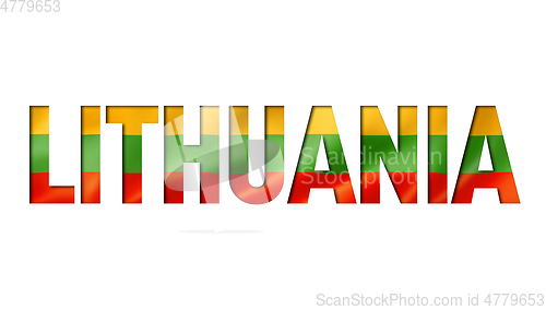 Image of lithuanian flag text font