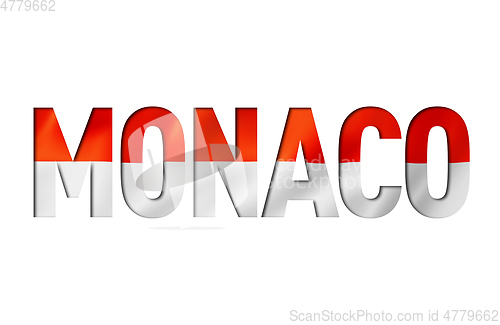 Image of monaco flag text font