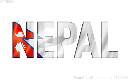 Image of nepal flag text font