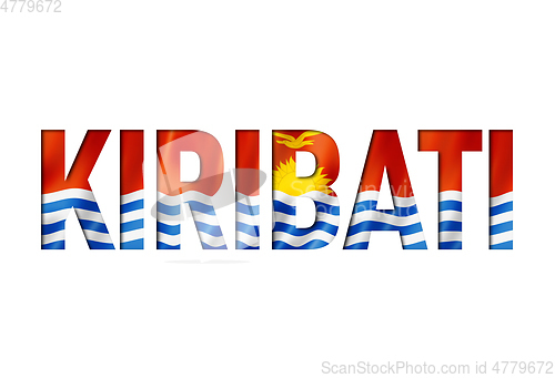 Image of kiribati flag text font