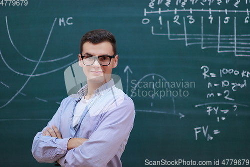 Image of the student does the task on the board