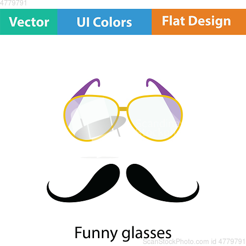 Image of Glasses and mustache icon