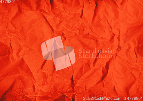 Image of red crumpled paper texture background
