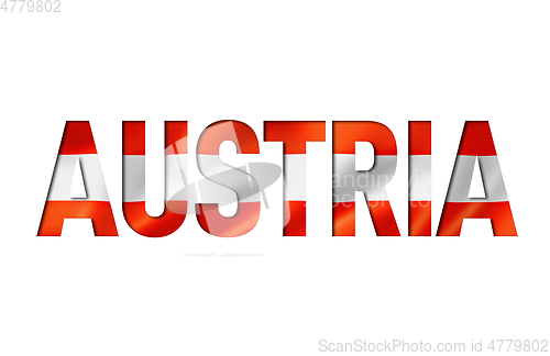 Image of austrian flag text font