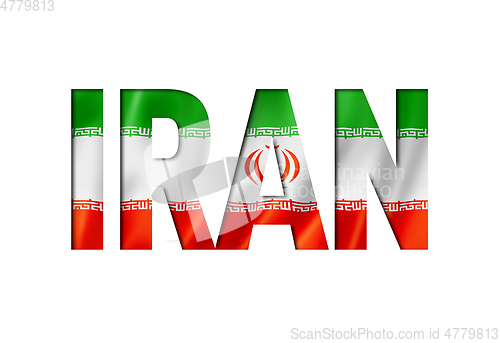 Image of iranian flag text font