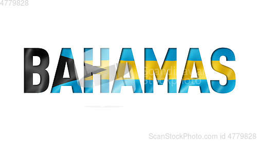 Image of bahamian flag text font