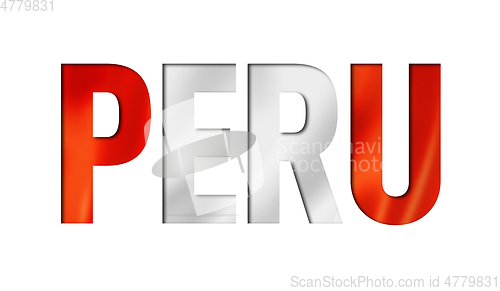 Image of peruvian flag text font