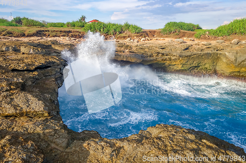 Image of Devil’s tears landmark, Nusa Lembongan island, Bali, Indonesia