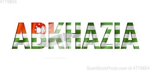 Image of abkhazian flag text font