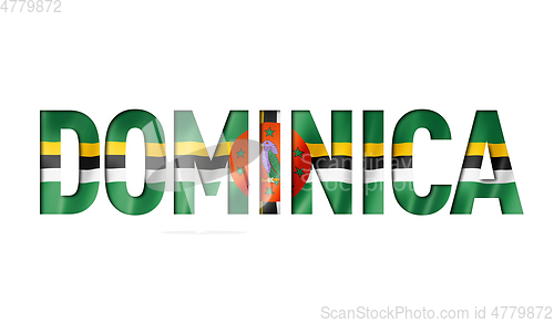 Image of dominica flag text font