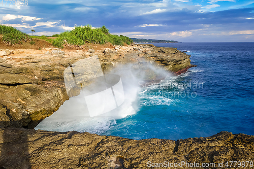 Image of Devil’s tears landmark, Nusa Lembongan island, Bali, Indonesia