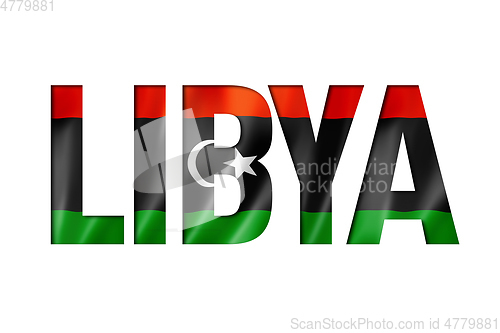 Image of libyan flag text font