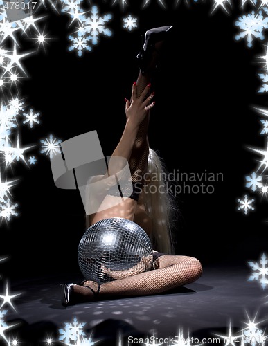 Image of dark glitterball dance