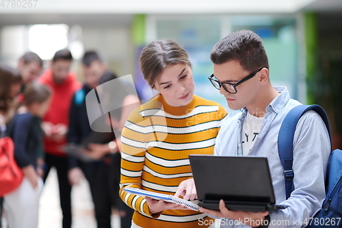 Image of students using modern technology in school