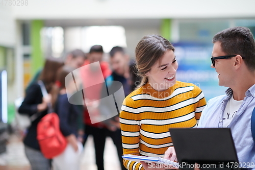 Image of students using modern technology in school