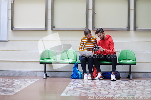 Image of students use modern technology in school to create projects