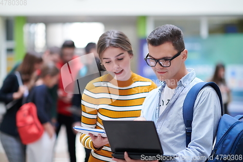 Image of students using modern technology in school