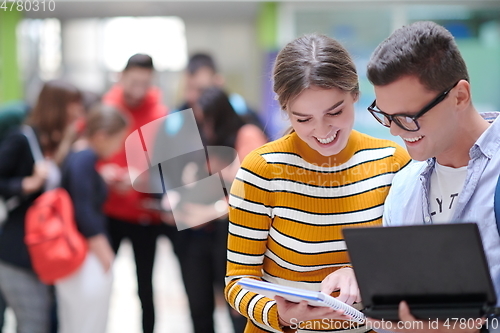 Image of students using modern technology in school