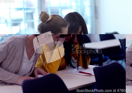 Image of diverse business people group on business training